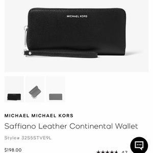 MICHAEL KORS: Saffiano leather continental wallet